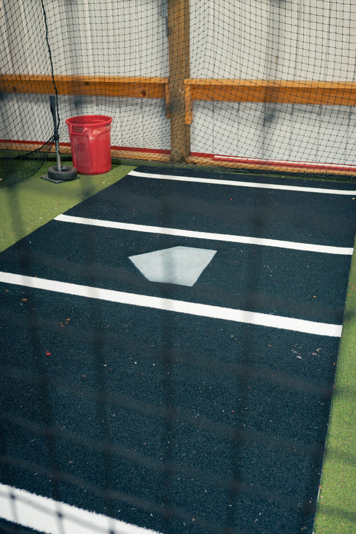 6 × 12 Proball Softball Hitting Mat - Black Nylon, Painted Plate, Flexible 5mm Foam