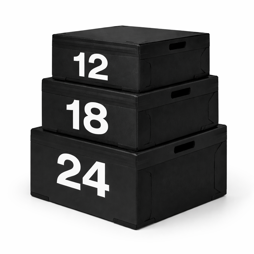 IronVault Pro Black 3-Tier Plyometric Box Set