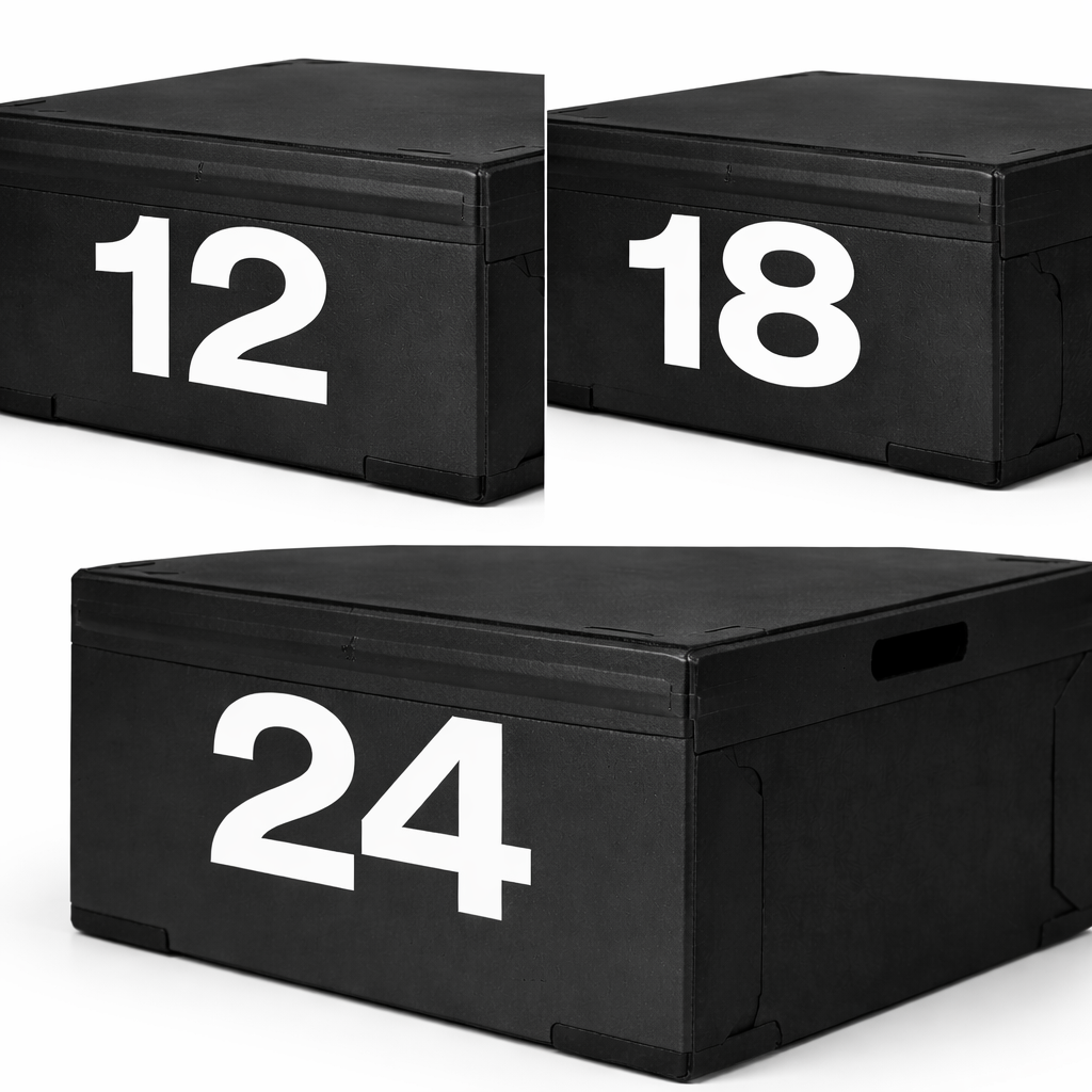 IronVault Pro Black 3-Tier Plyometric Box Set