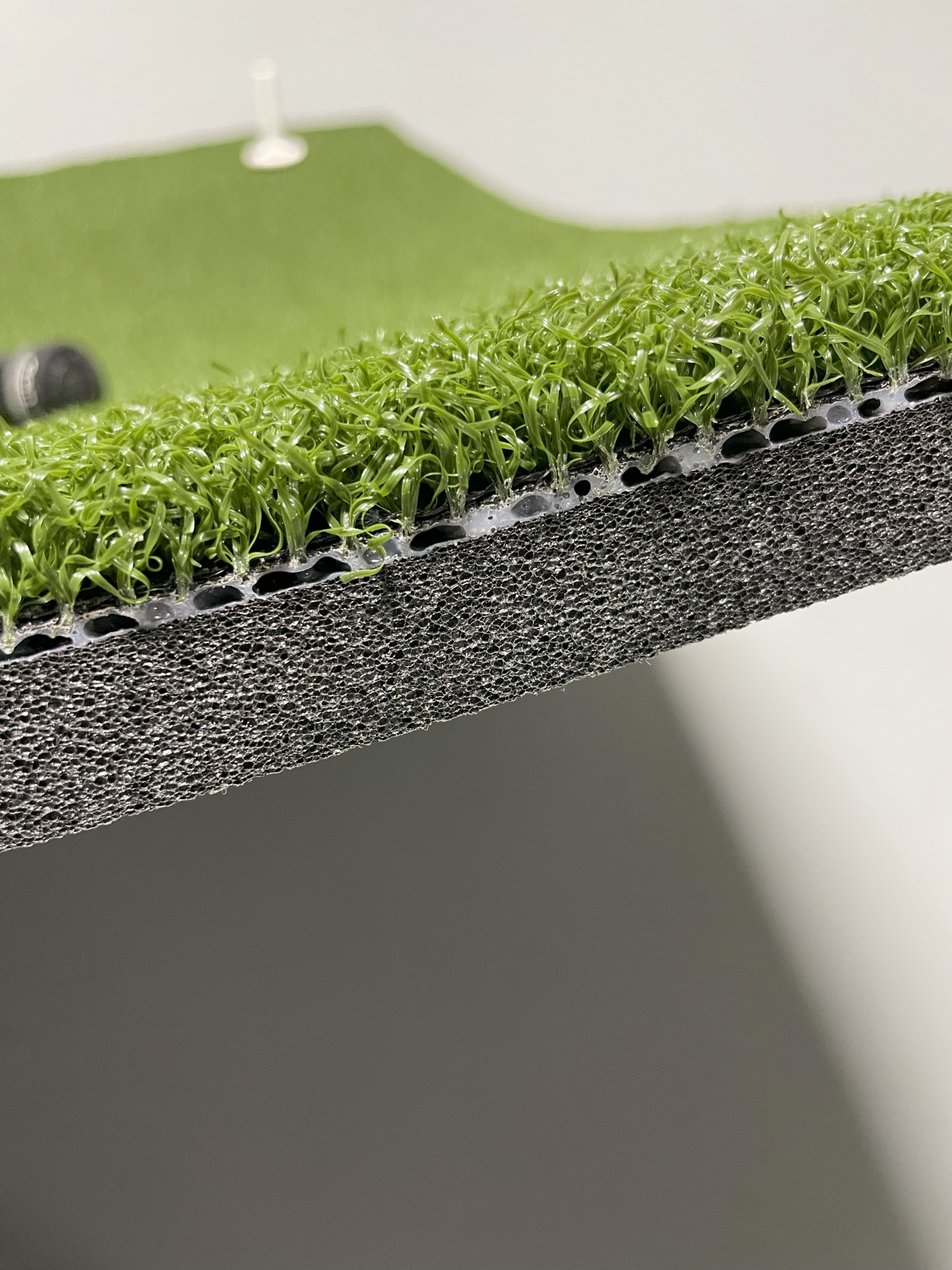 True Launch Hitting Mat 5′ x 5′, close up showing the thickness and texture.