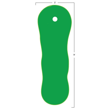 Big Moss Original V2 3x9 putting green set up for indoor practice.