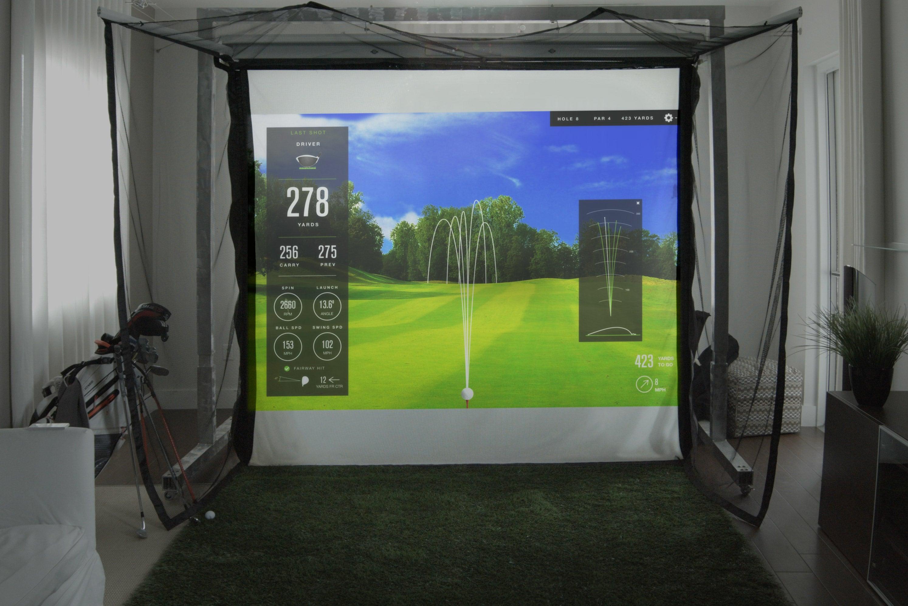 HomeCourse ProScreen 180 Pro Arms side protection and Sky Net enclosure