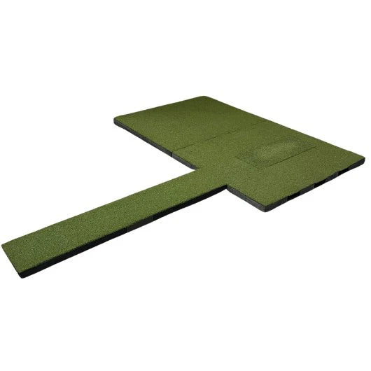Rear Golf Mat Extension installed in a practice bay