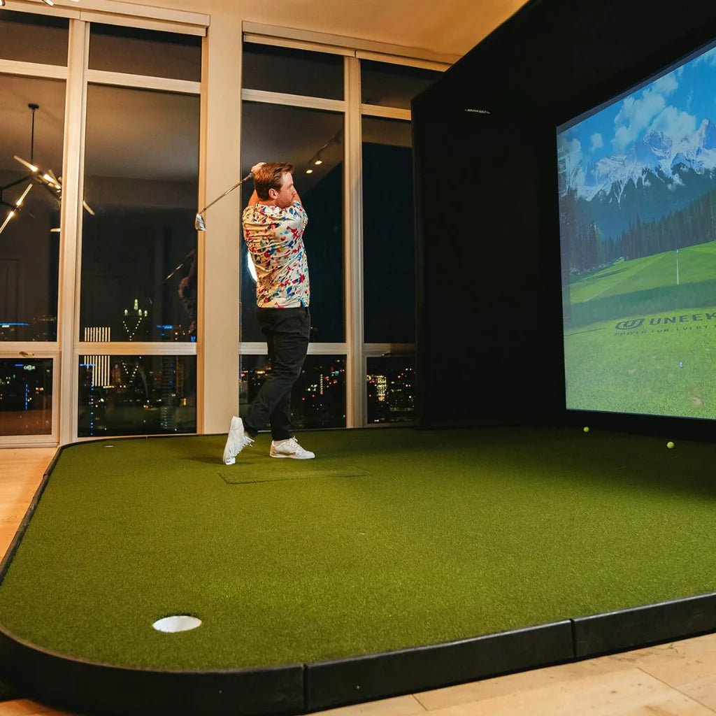 SIGPRO Golf Simulator Flooring installed in a simulator room