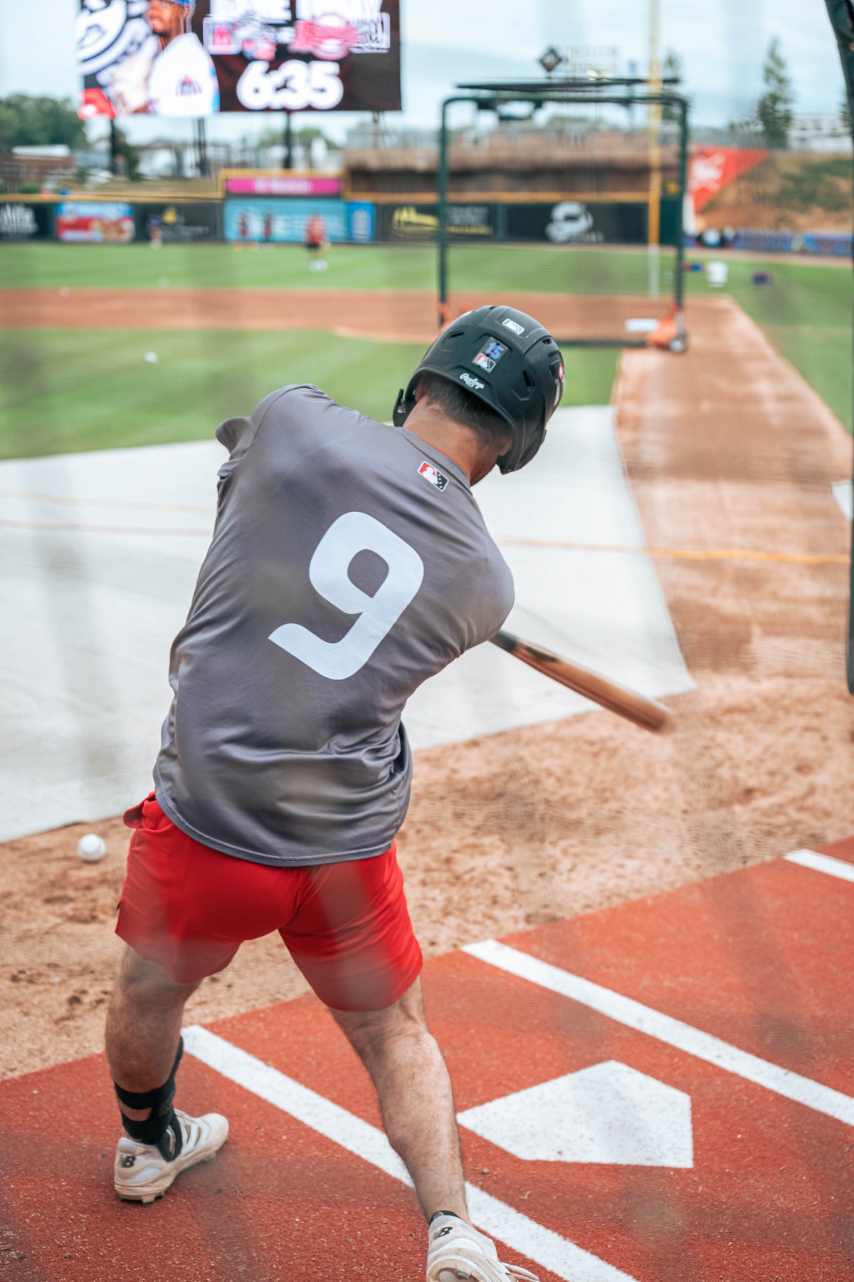 6 × 12 Proball Baseball Hitting Mat - Clay Nylon, Painted Plate, Flexible 5mm Foam
