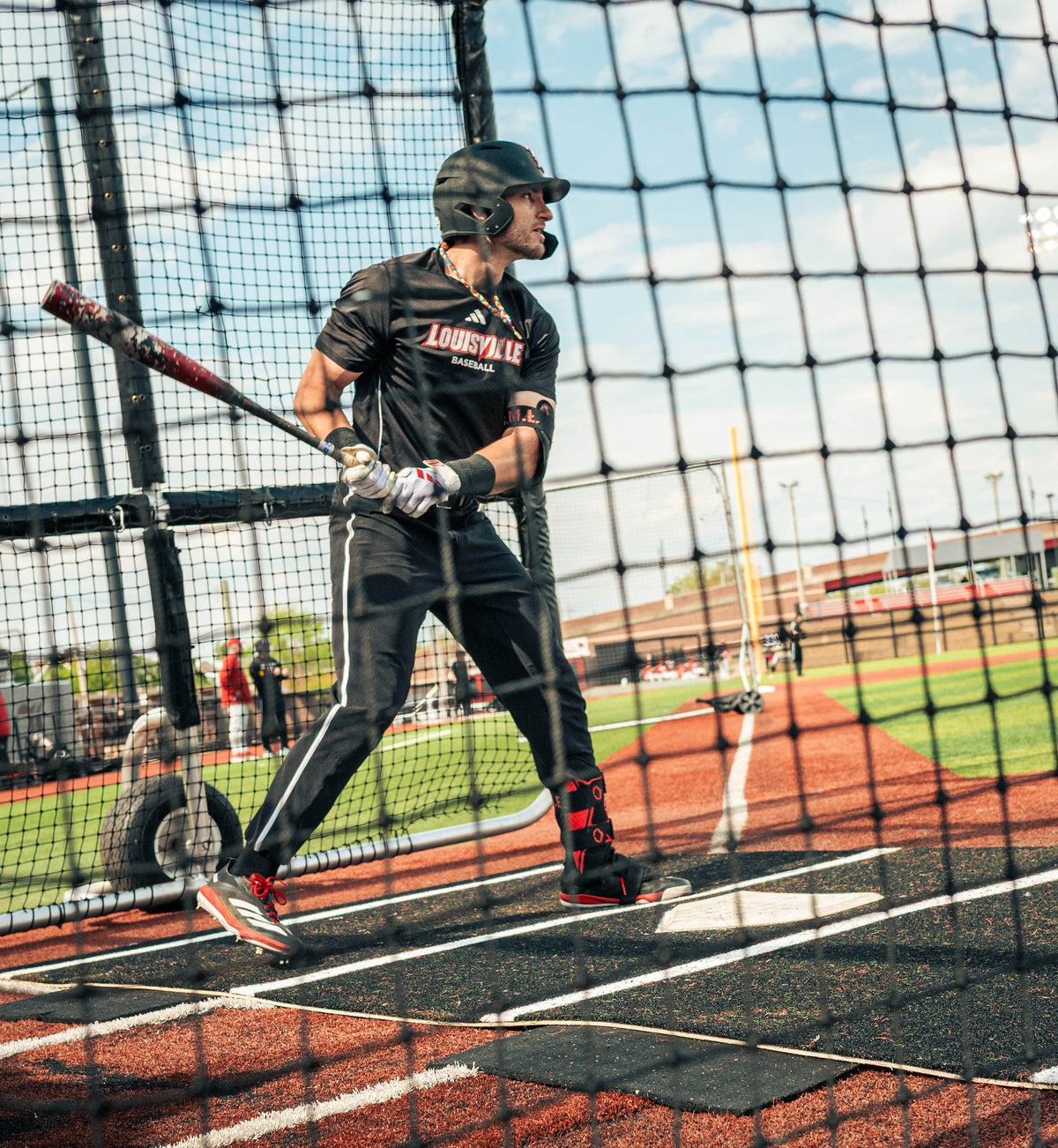 6 × 12 Proball Softball Hitting Mat - Black Nylon, Painted Plate, Flexible 5mm Foam