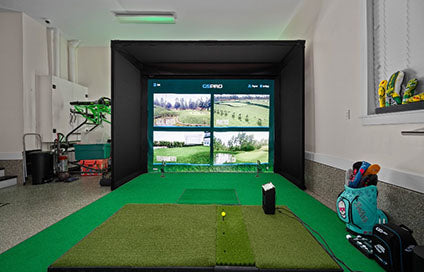 Carls Pro golf simulator enclosure interior view