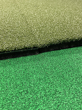 Big Moss True Launch PLUS golf simulator mat close-up texture