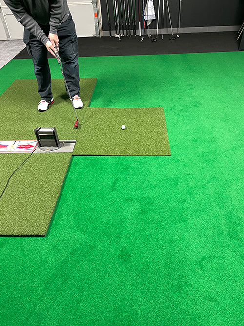 Big Moss TL Putting Ramp installed with hitting mat