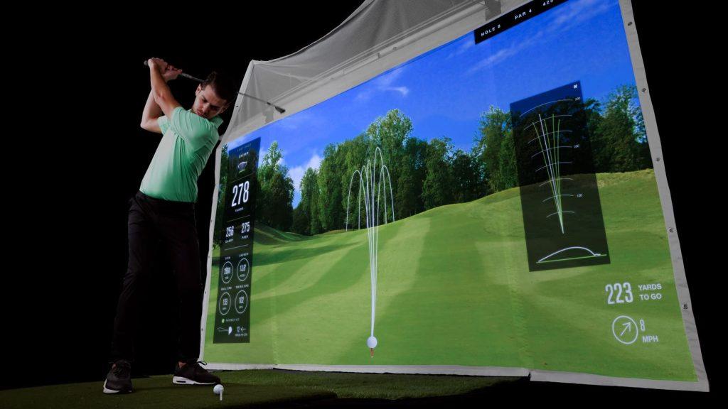 HomeCourse® ProScreen 180 Retractable Golf Simulator Enclosure