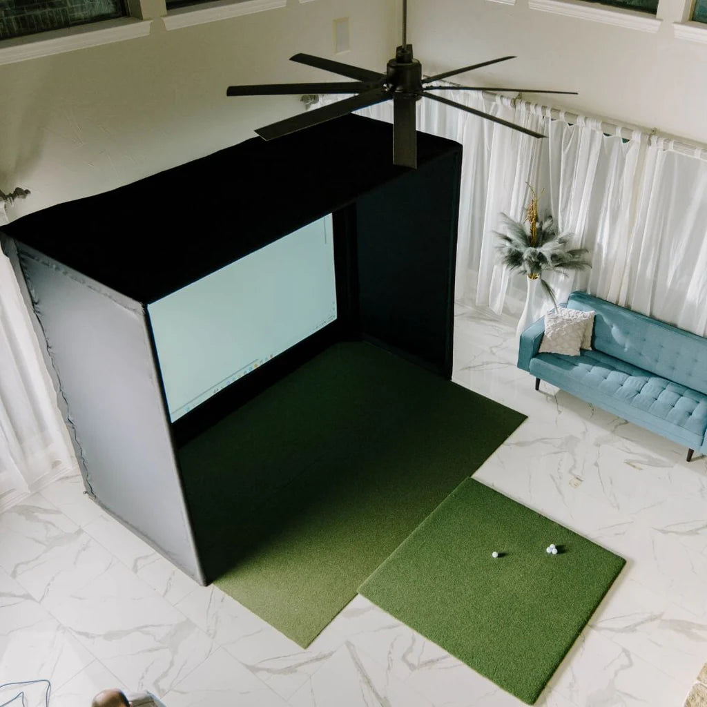 SIG10 Golf Simulator Enclosure with 5x5 hitting mat