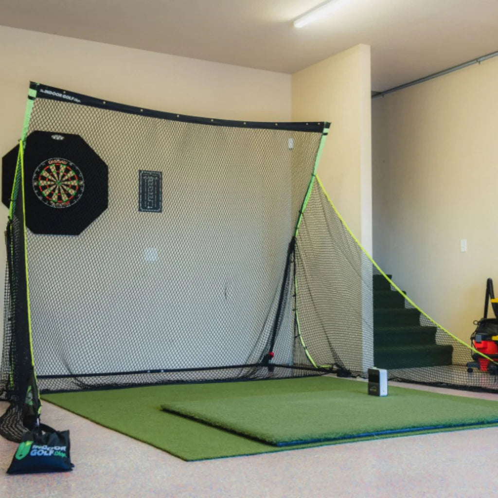 SIGPRO Golf Net indoor setup