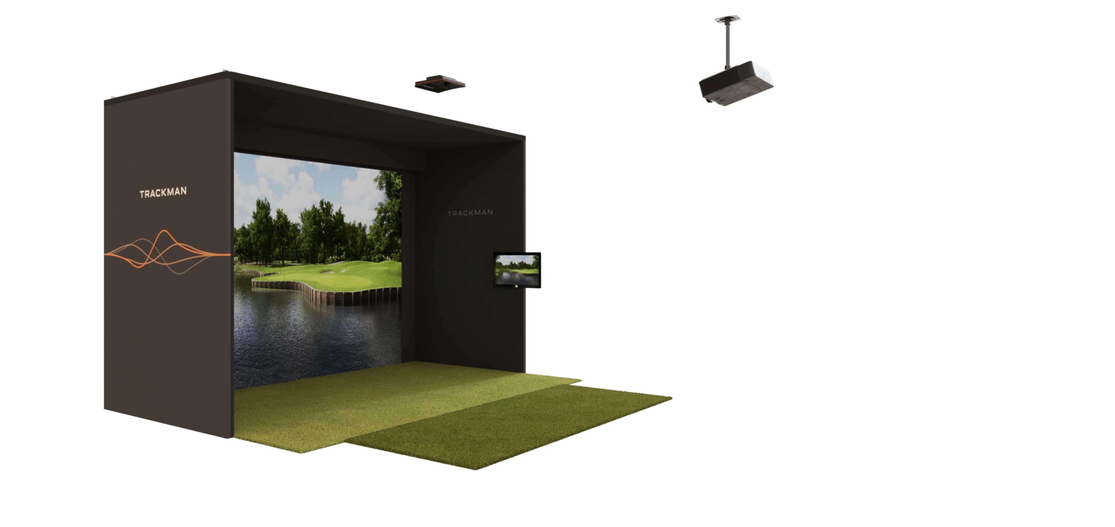 TrackMan golf simulator commercial installation for golf clubs and academies