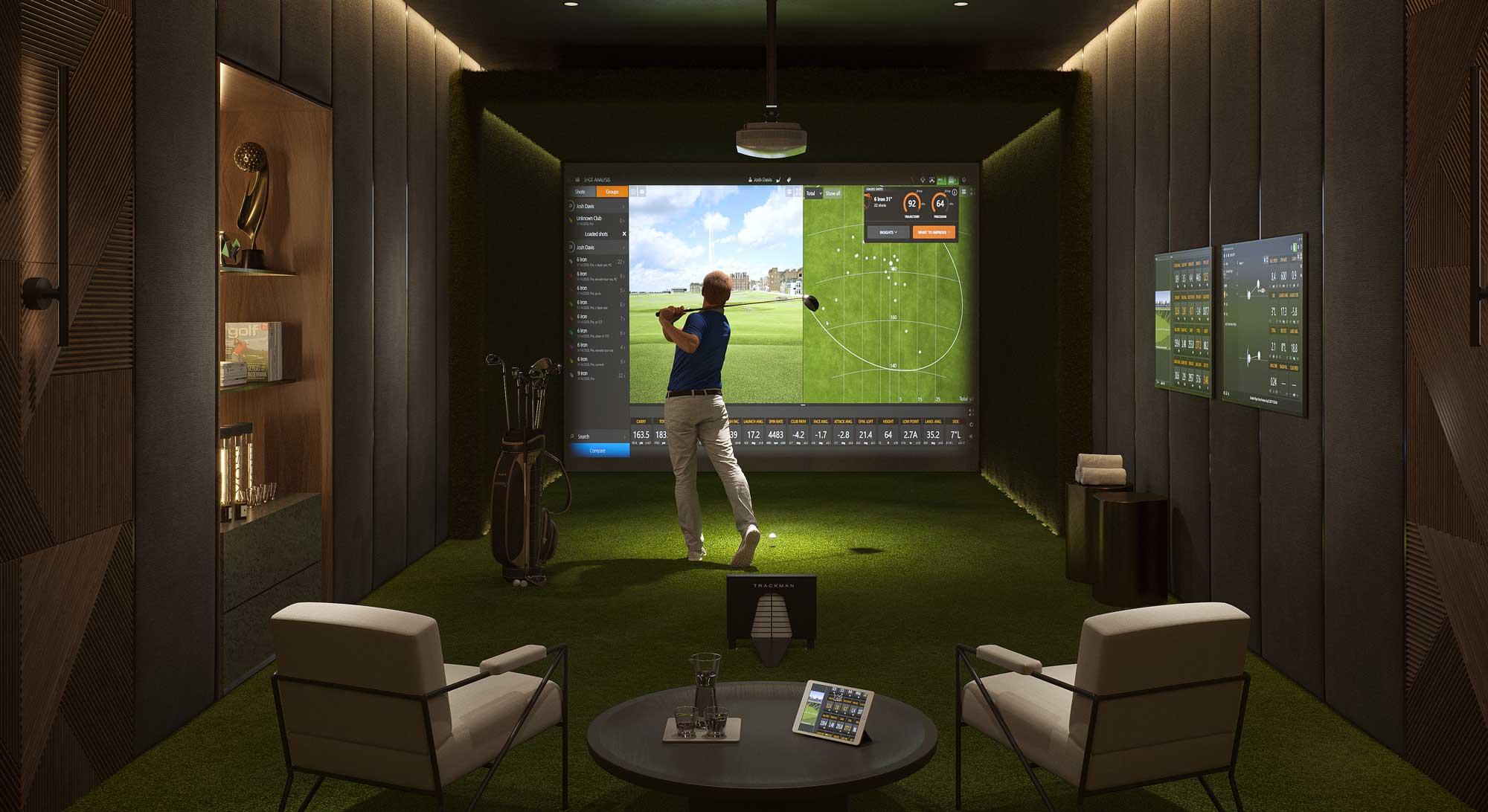 Professional TrackMan golf simulator installation and calibration service